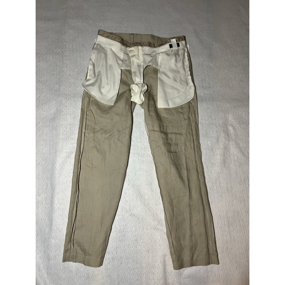 Lauren Ralph Lauren Men's 44S Linen Cream Lightweight 2 Piece Suit - Picture 12 of 15